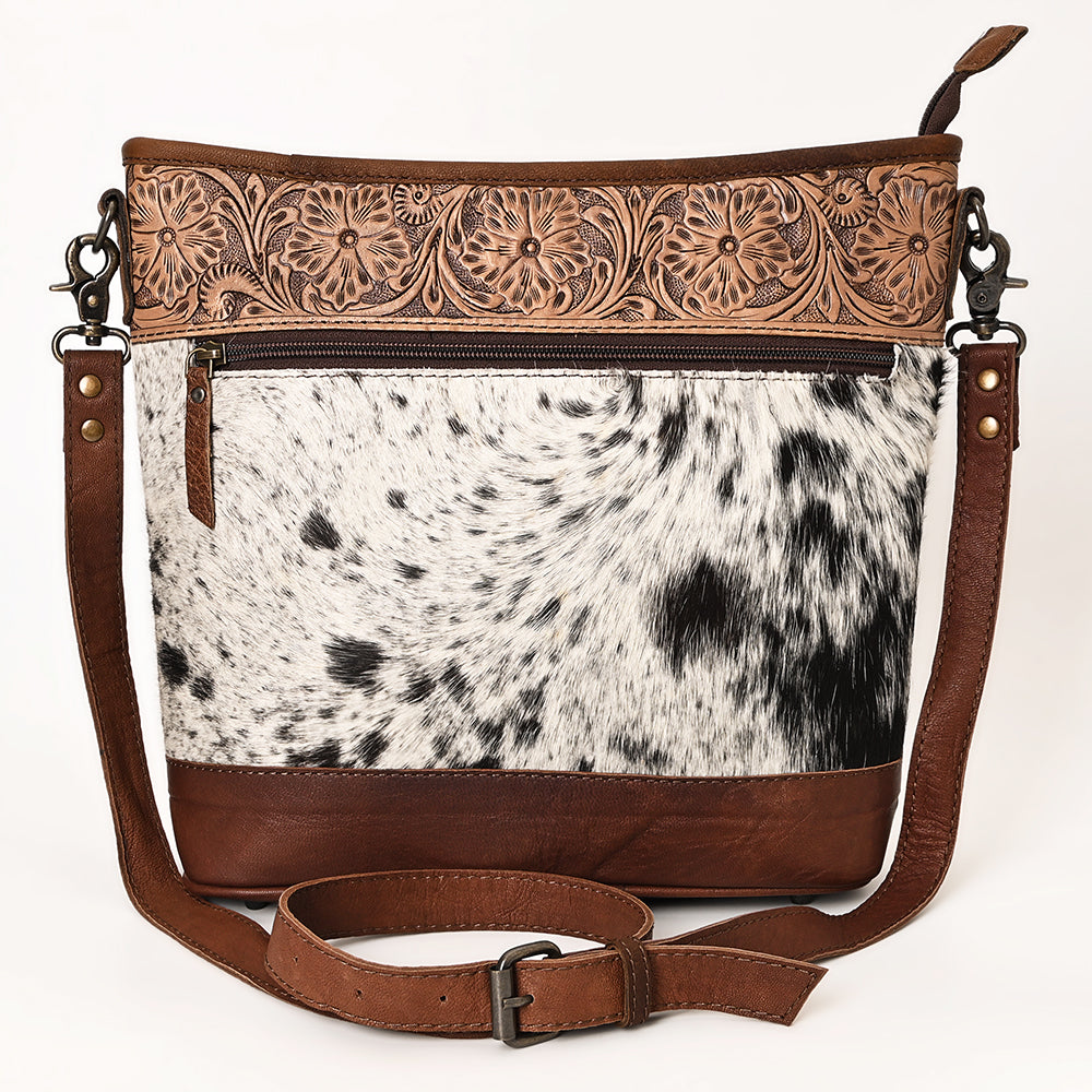 Ohlay Hobo Hand Tooled Hair-on Genuine Leather