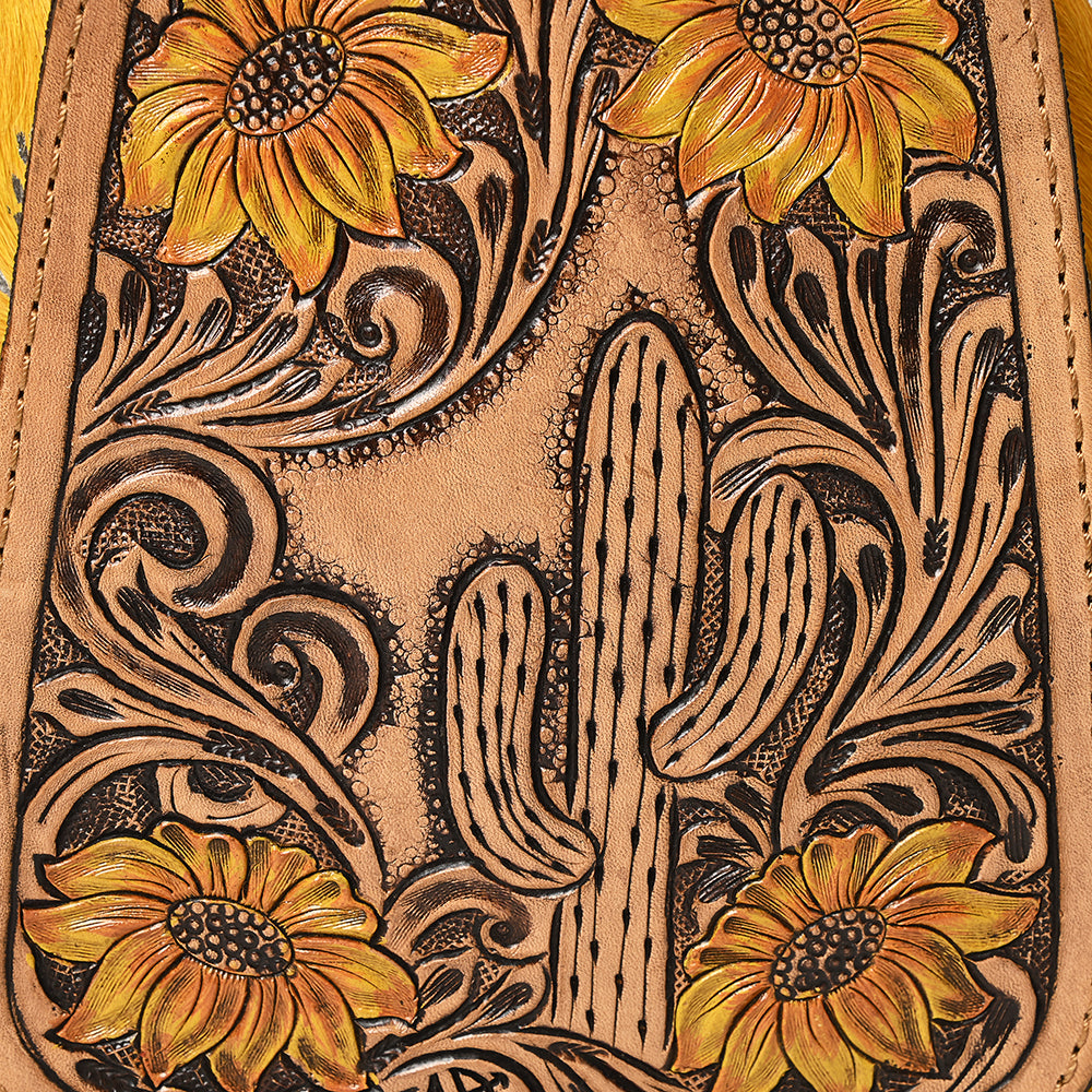 American Darling Sling Hand Tooled Saddle Blanket Genuine Leather