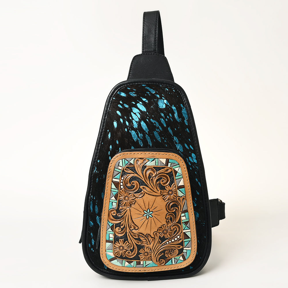 American Darling Sling Hand Tooled Saddle Blanket Genuine Leather
