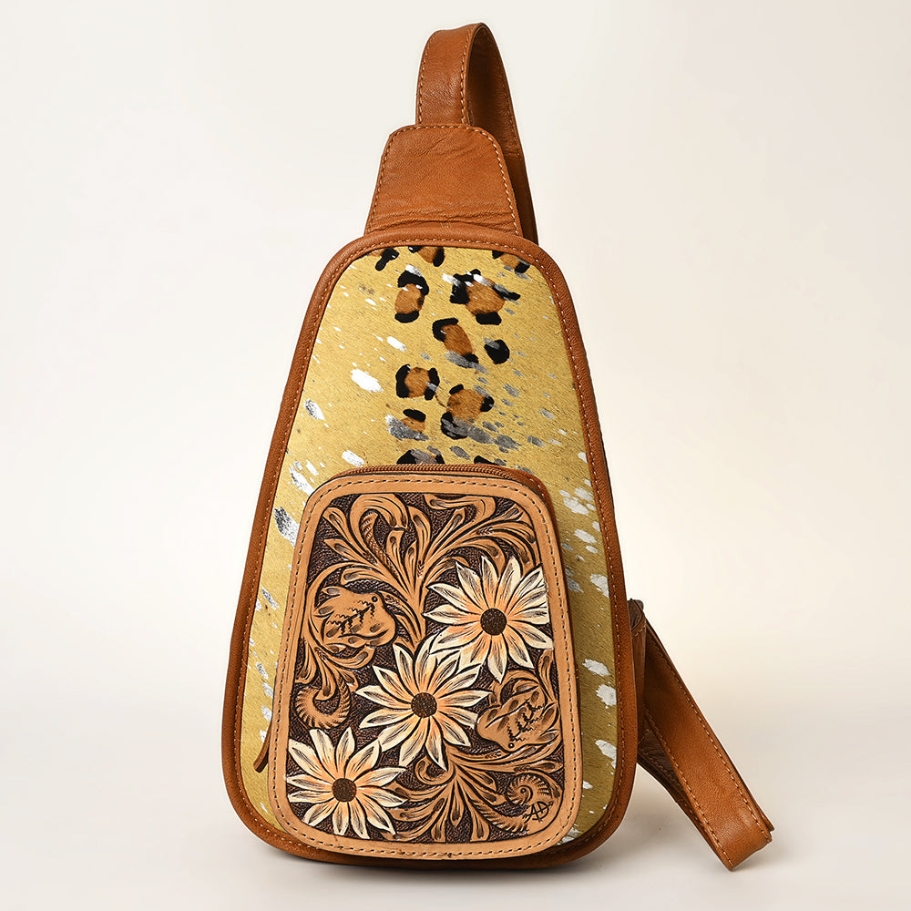 American Darling Sling Hand Tooled Saddle Blanket Genuine Leather
