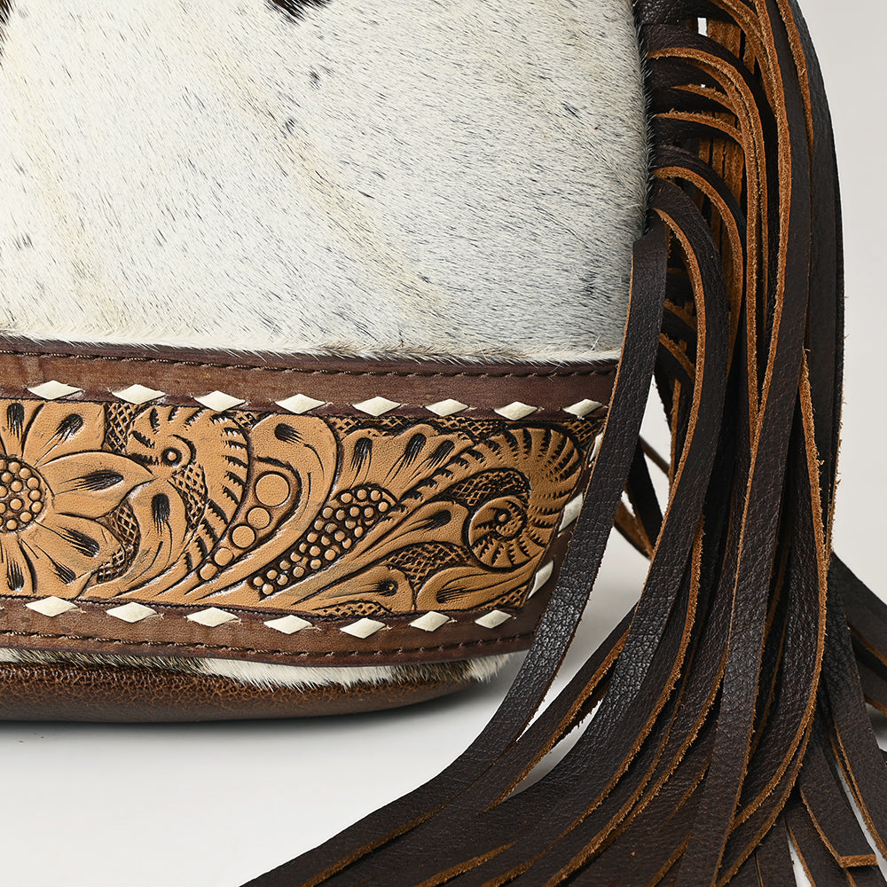 American Darling Sling Hand Tooled Hair-onGenuine Leather