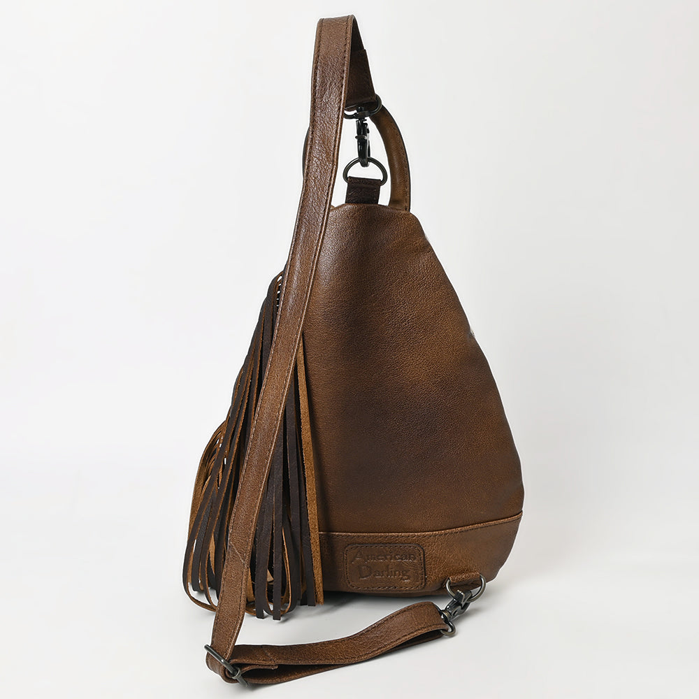 American Darling Sling Hand Tooled Hair-onGenuine Leather