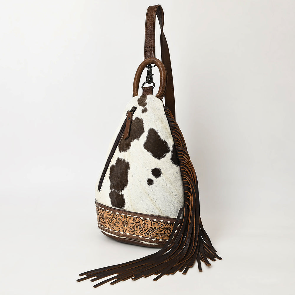 American Darling Sling Hand Tooled Hair-onGenuine Leather