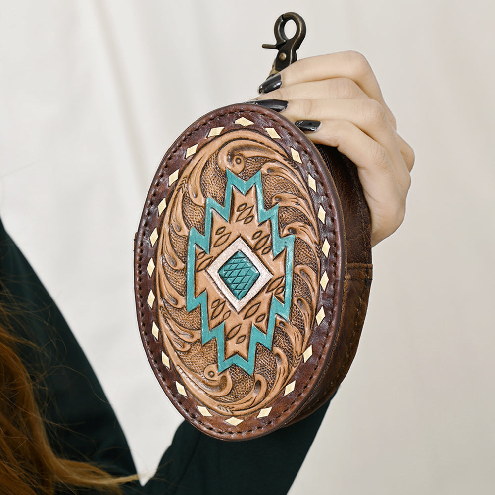 American Darling Hand-Tooled Genuine Leather Bag