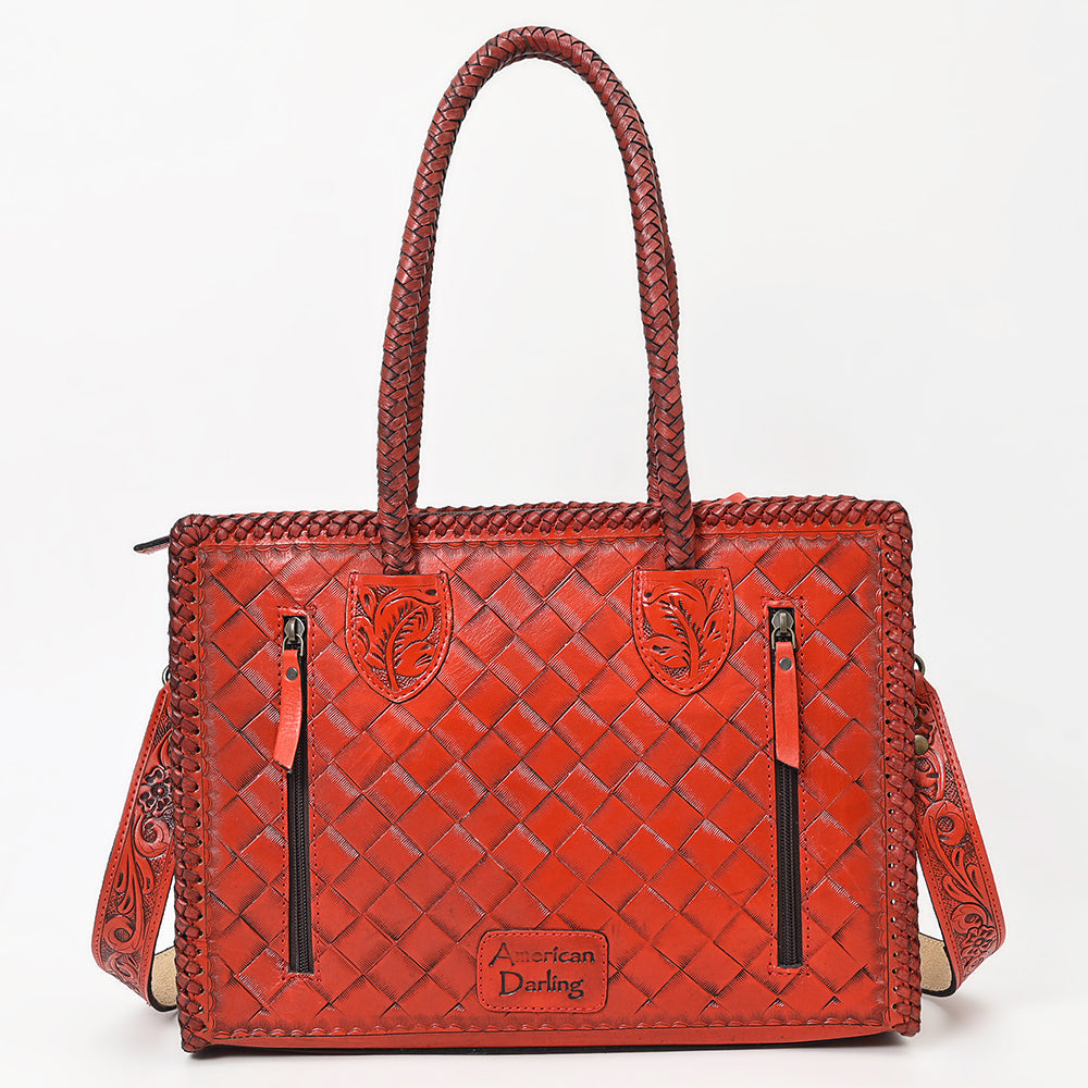 American Darling Hand-Tooled Genuine Leather Tote