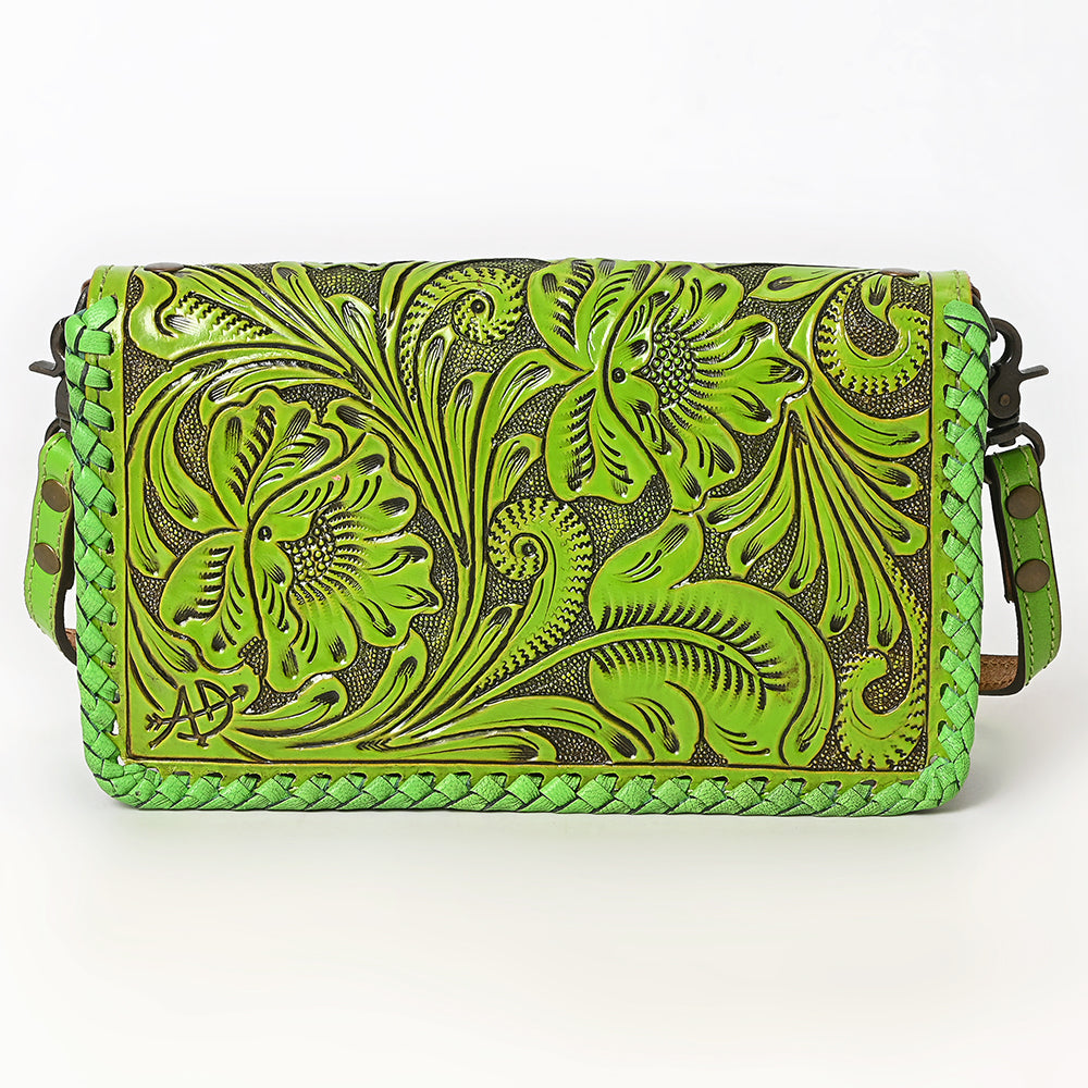 American Darling Clutch Hand Tooled Genuine Leather