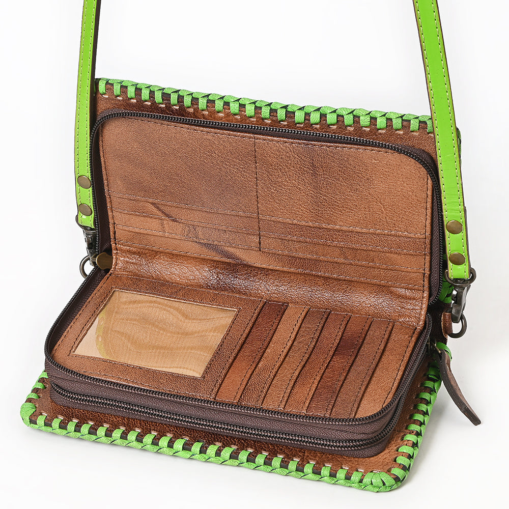 American Darling Clutch Hand Tooled Genuine Leather