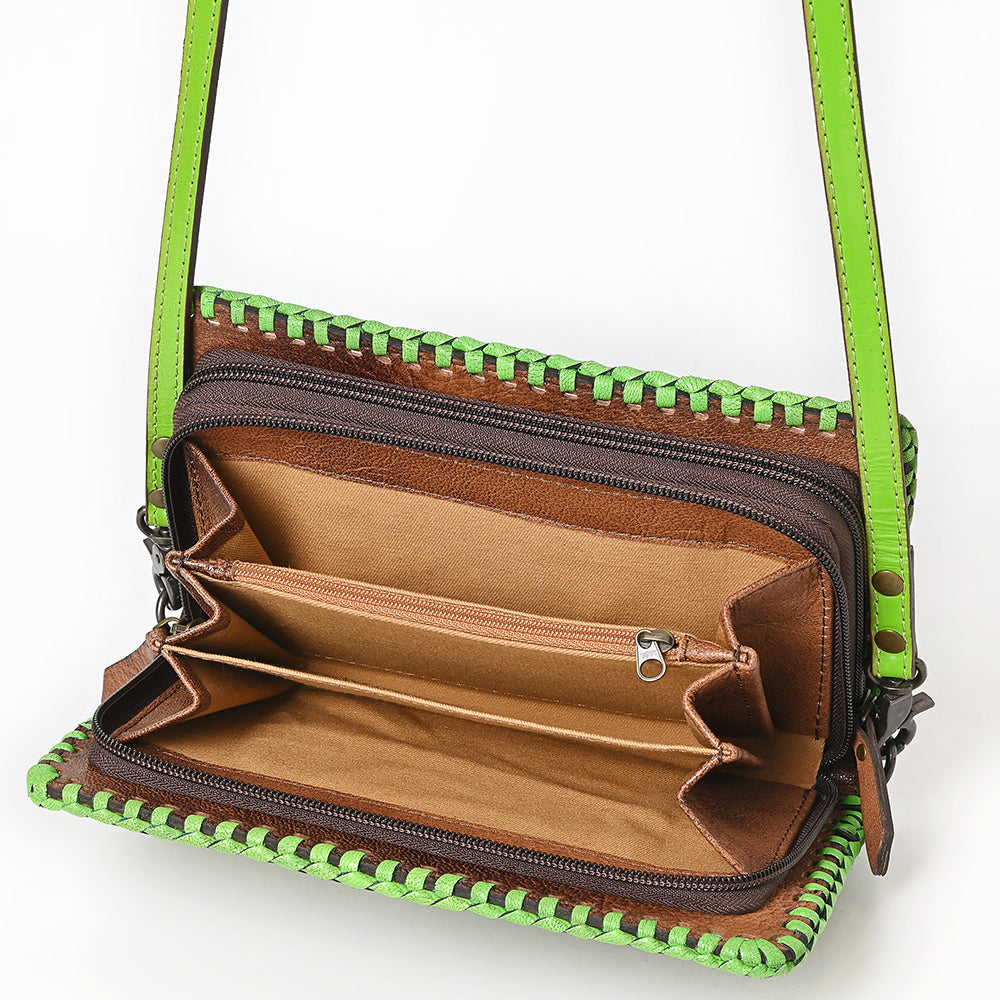 American Darling Clutch Hand Tooled Genuine Leather