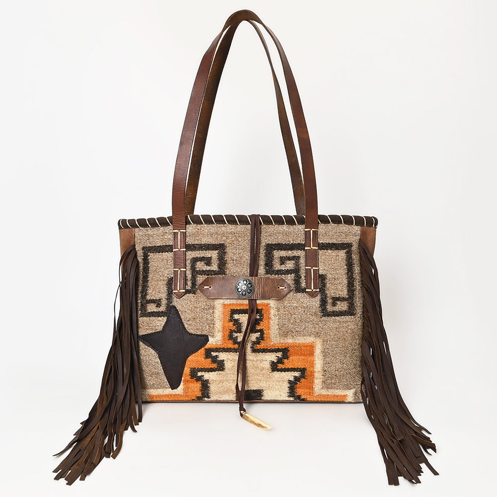American Darling Saddle Blanket Genuine Leather Tote
