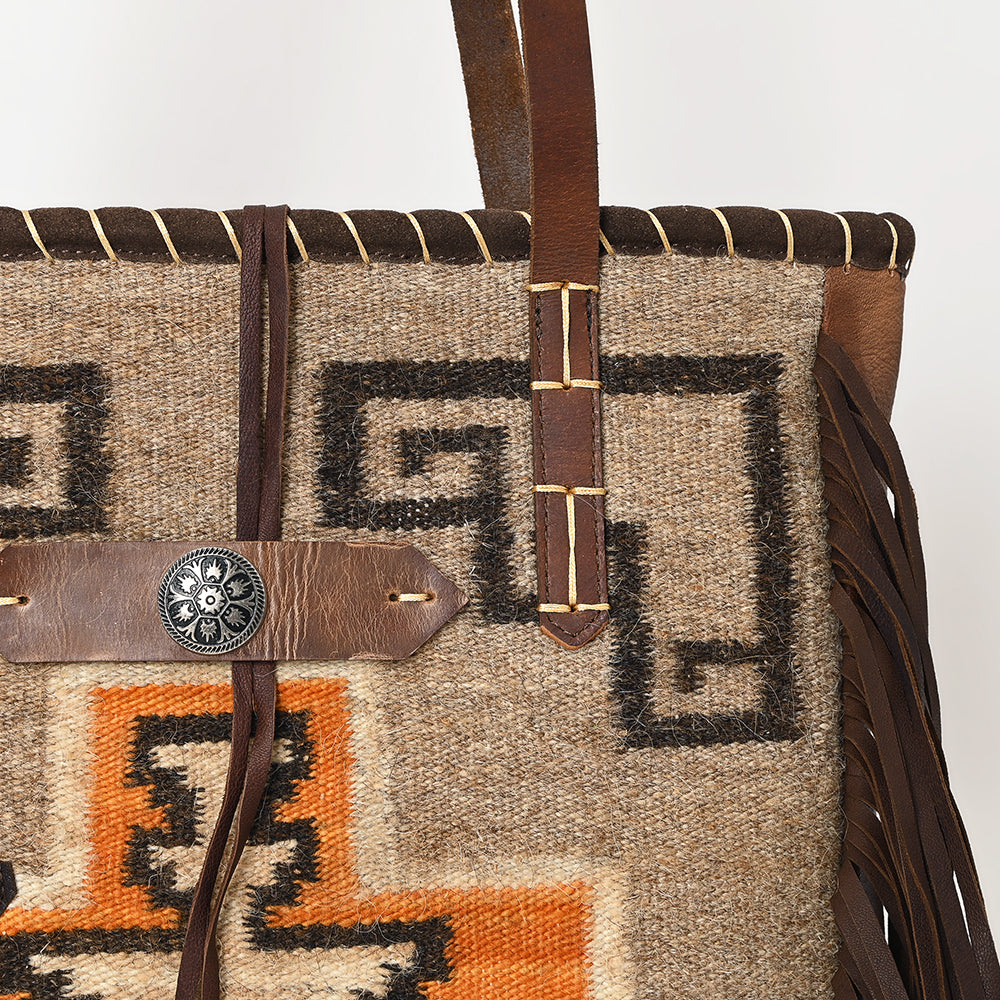 American Darling Saddle Blanket Genuine Leather Tote