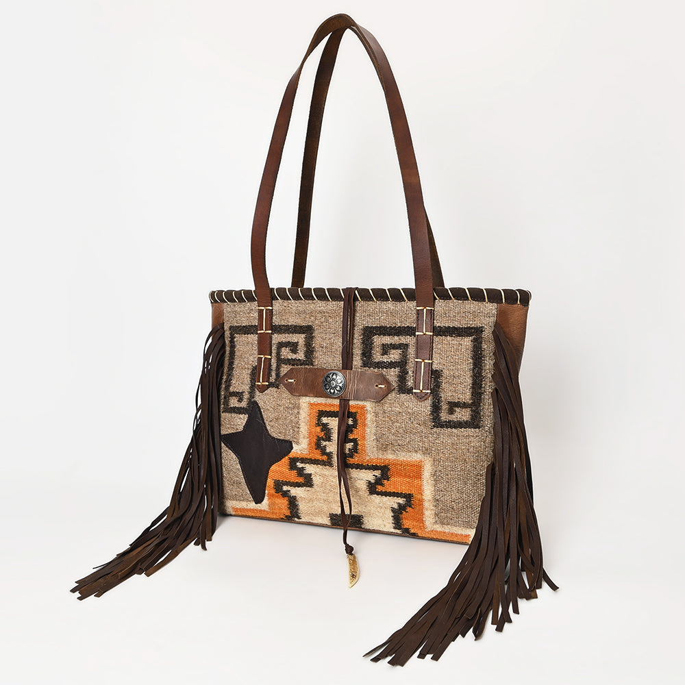 American Darling Saddle Blanket Genuine Leather Tote