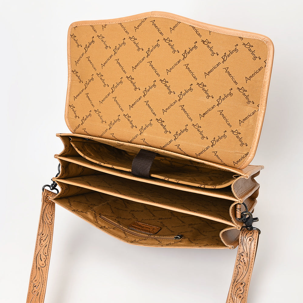 American Darling Hand-Tooled Genuine Leather Tote