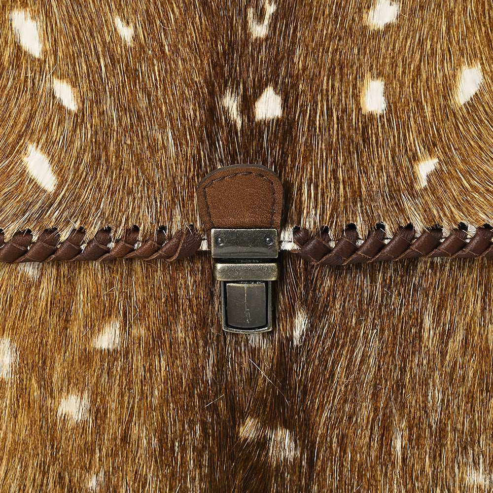 American Darling Hair-On Leather Briefcase