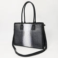 American Darling Crocodile Embossed Genuine Leather Tote
