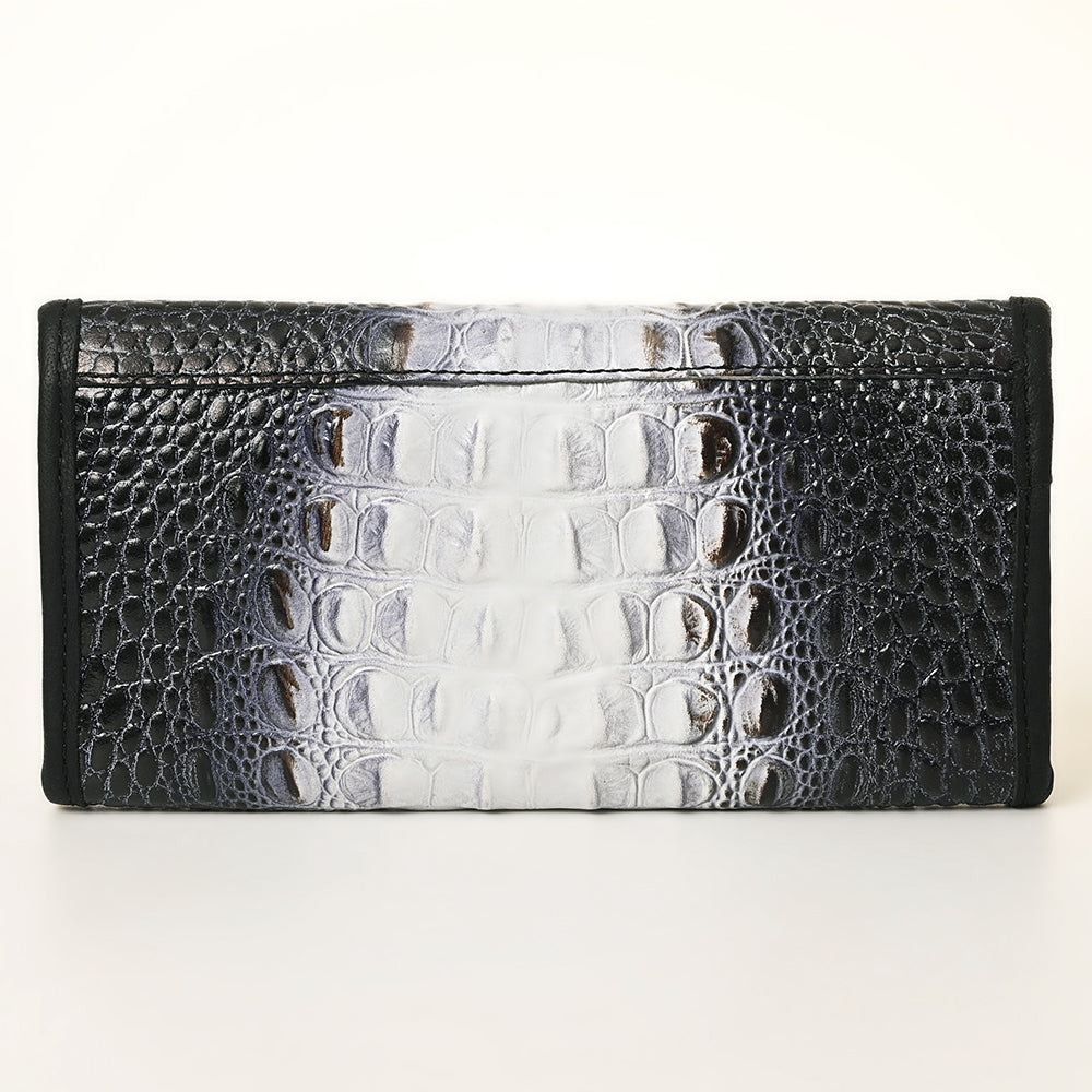 American Darling Crocodile Embossed Genuine Leather Wallet Bag – Premium Western Women’s Clutch with Multiple Card Slots & Secure Compartments