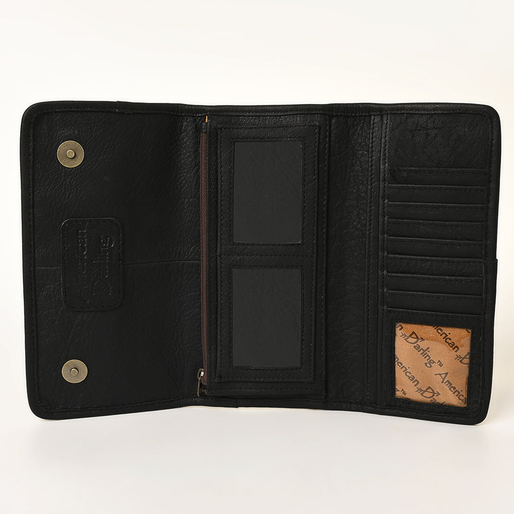 American Darling Crocodile Embossed Genuine Leather Wallet Bag – Premium Western Women’s Clutch with Multiple Card Slots & Secure Compartments