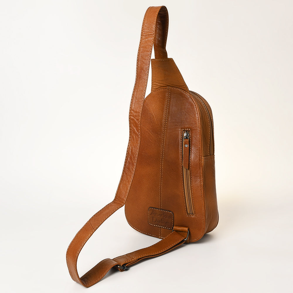 American Darling Crossbody Hand Tooled Genuine Leather