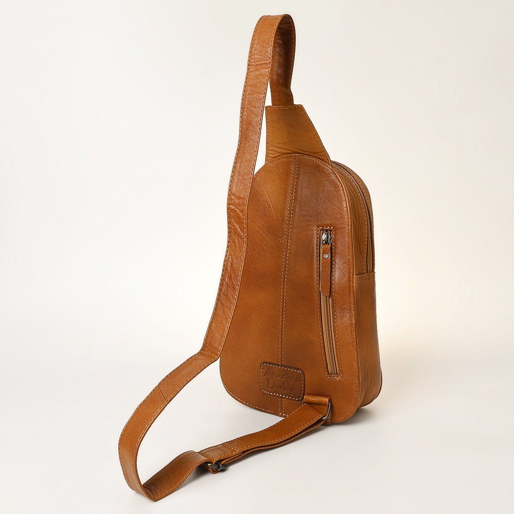 American Darling Crossbody Hand Tooled Genuine Leather