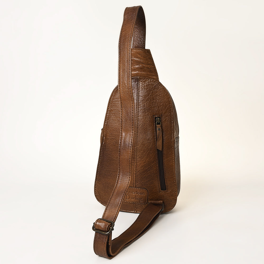 American Darling Crossbody Hand Tooled Genuine Leather