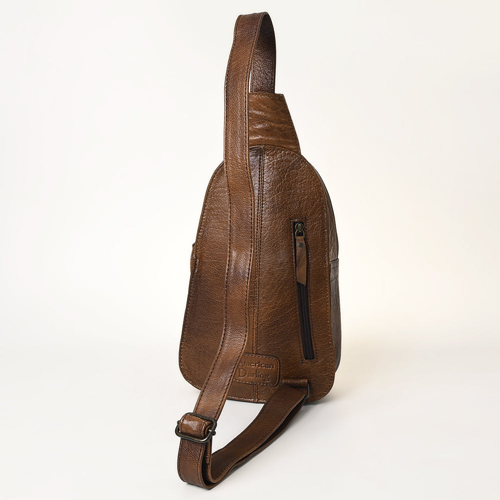 American Darling Crossbody Hand Tooled Genuine Leather