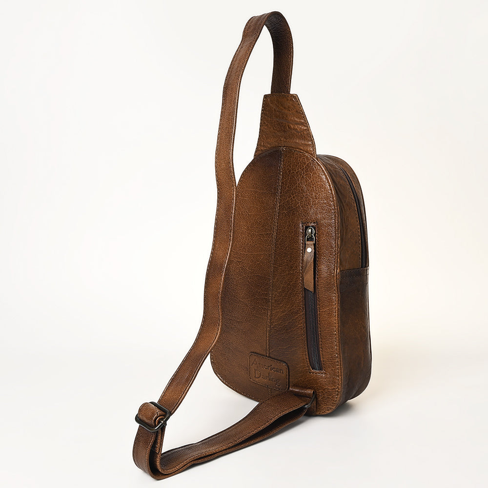 American Darling Crossbody Hand Tooled Genuine Leather