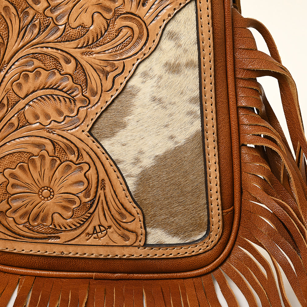 American Darling Crossbody Hand Tooled Genuine Leather