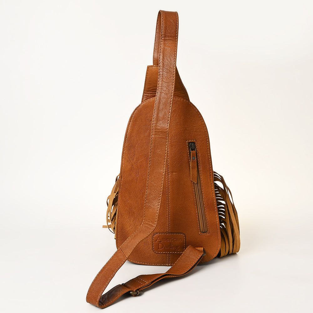 American Darling Crossbody Hand Tooled Genuine Leather