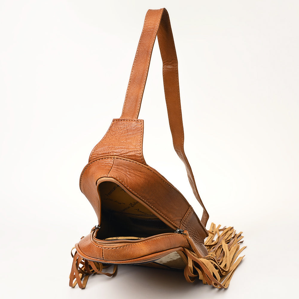 American Darling Crossbody Hand Tooled Genuine Leather