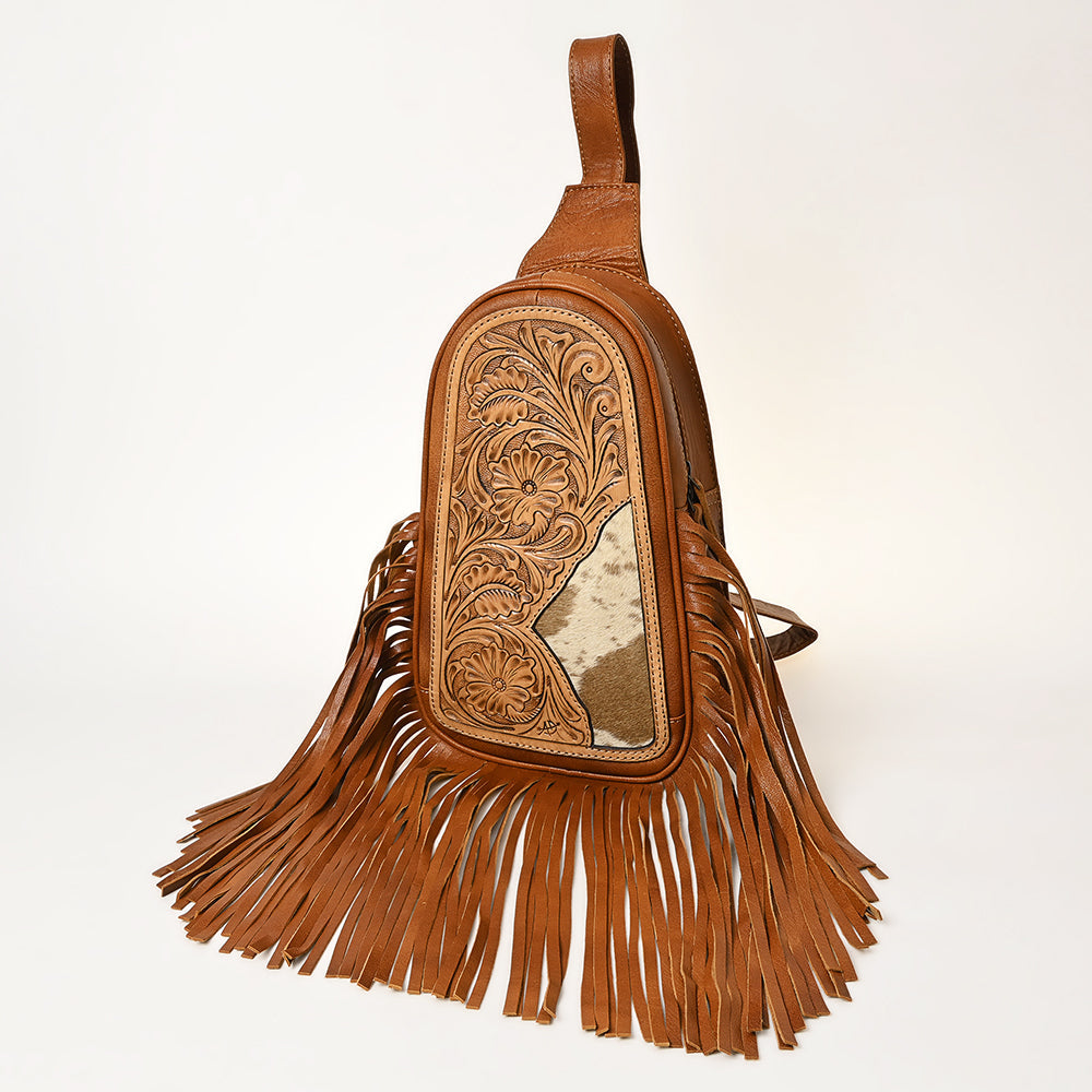 American Darling Crossbody Hand Tooled Genuine Leather