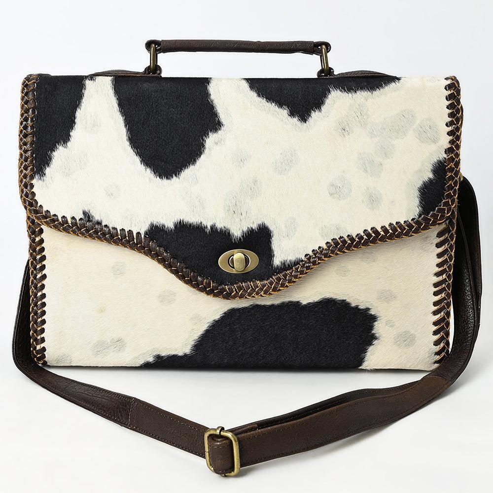 American Darling Hair-On Genuine Leather Briefcase