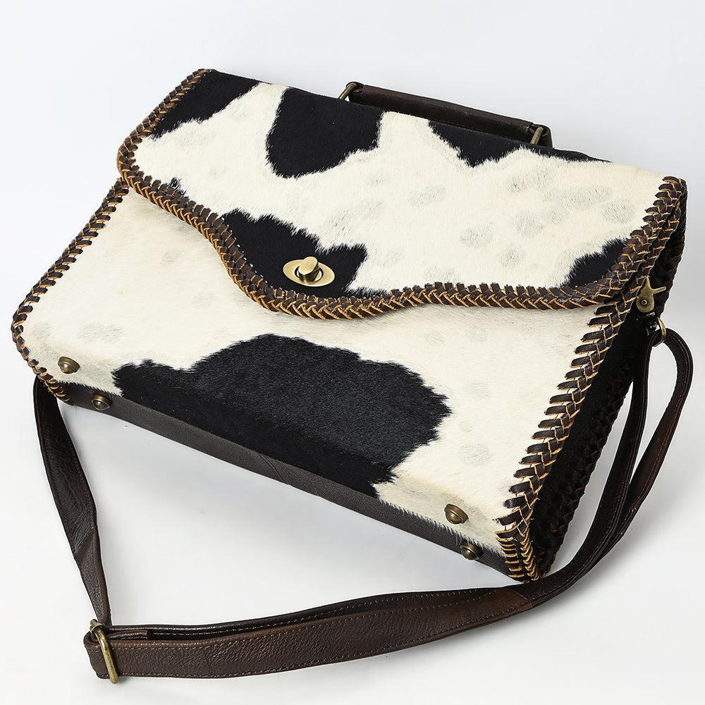 American Darling Hair-On Genuine Leather Briefcase