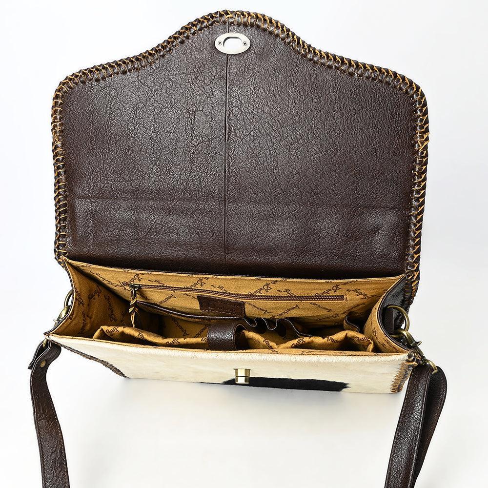 American Darling Hair-On Genuine Leather Briefcase
