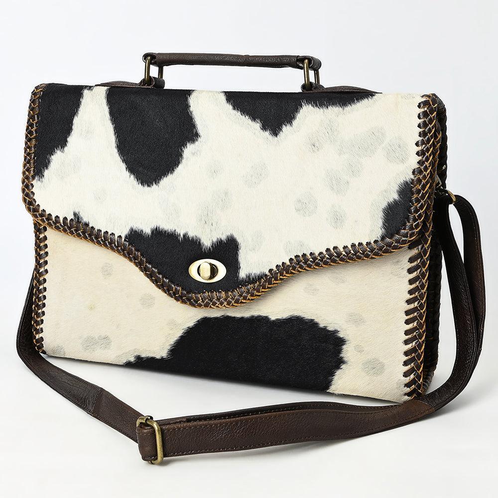 American Darling Hair-On Genuine Leather Briefcase