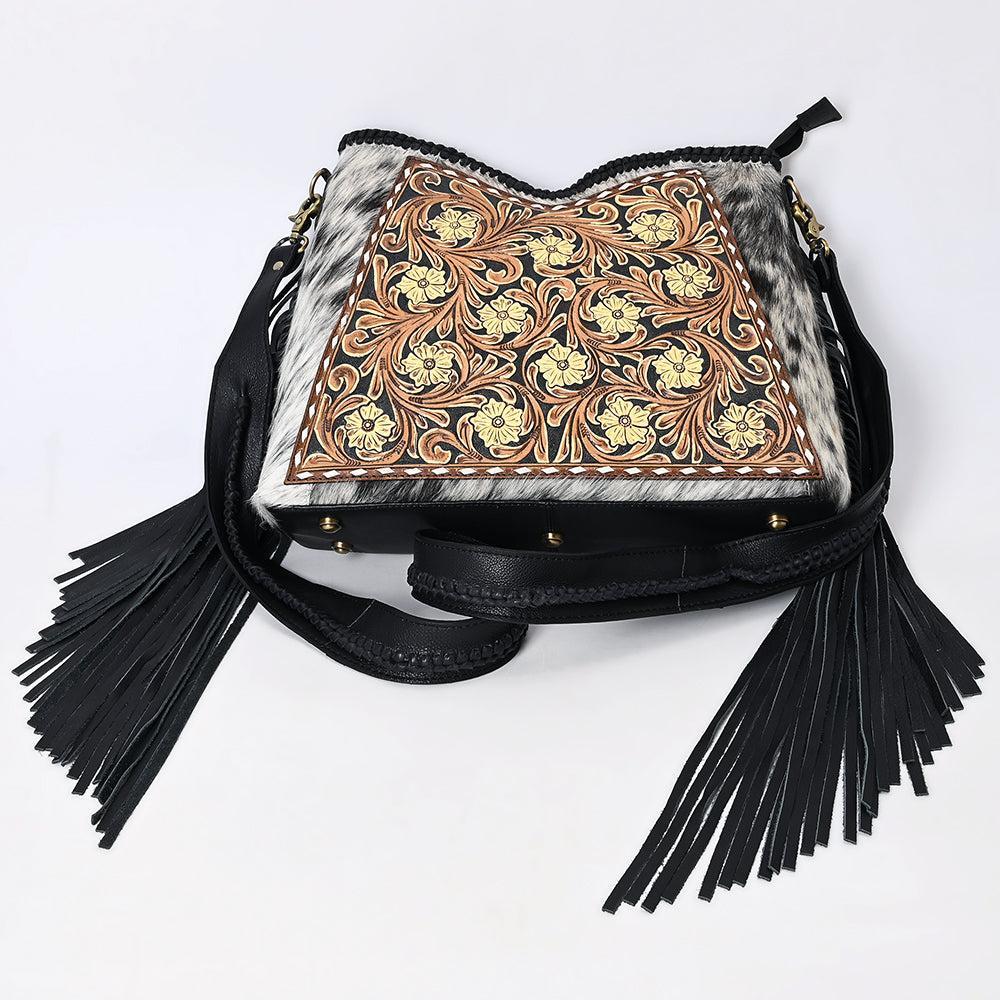 American Darling Hobo Beautifully Hand Tooled Hair-On Genuine Leather