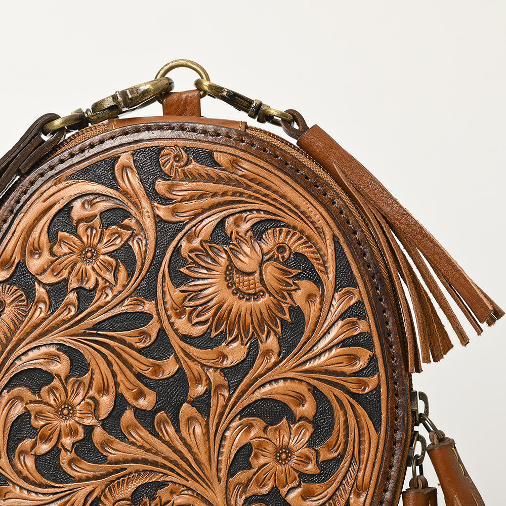 American Darling Hand-Tooled Genuine Leather Wristlet