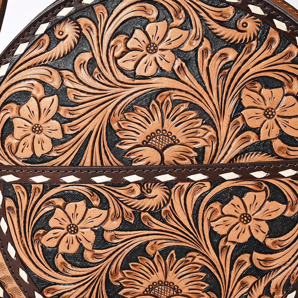 American Darling Canteen Beautifully Hand Tooled Genuine Leather