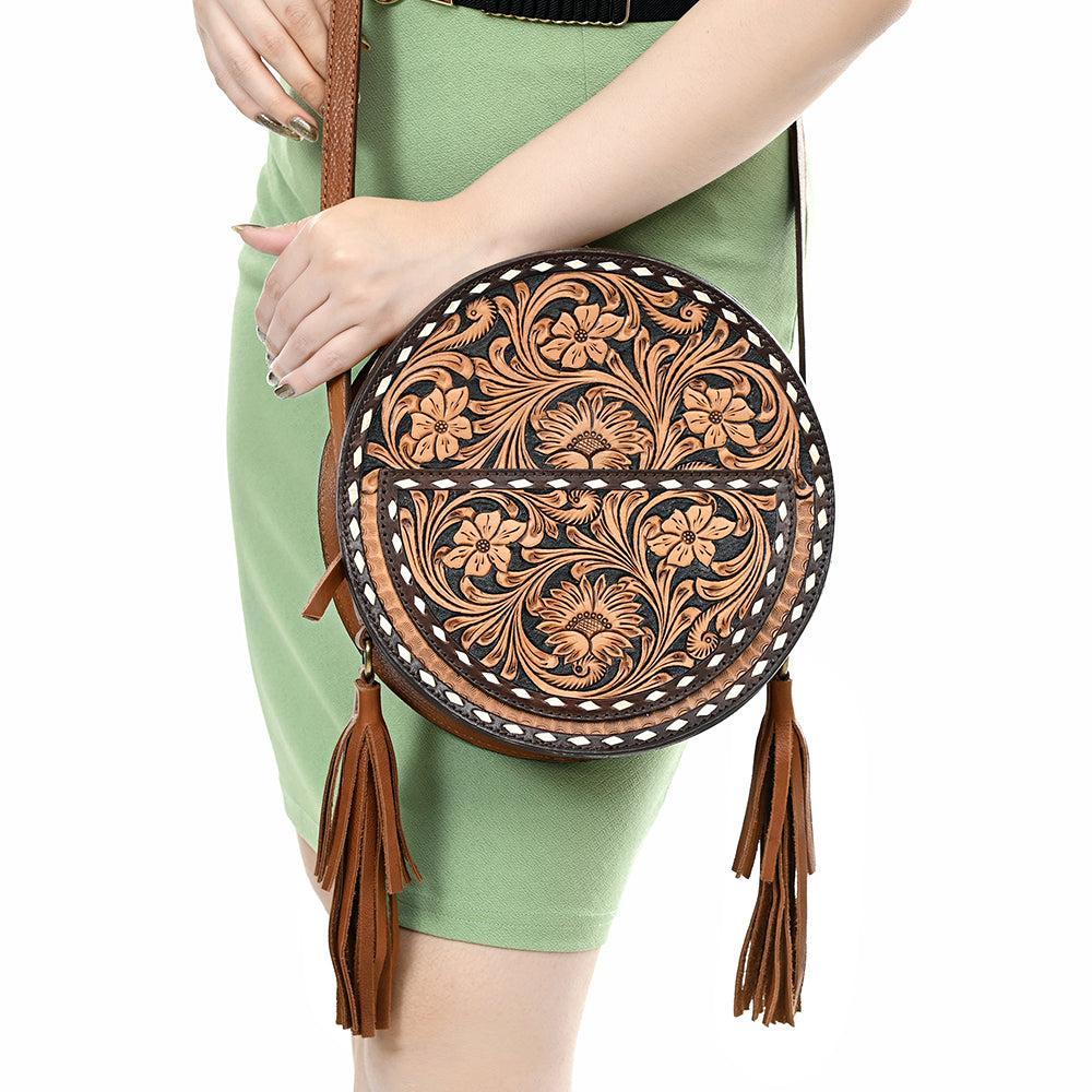 American Darling Canteen Beautifully Hand Tooled Genuine Leather