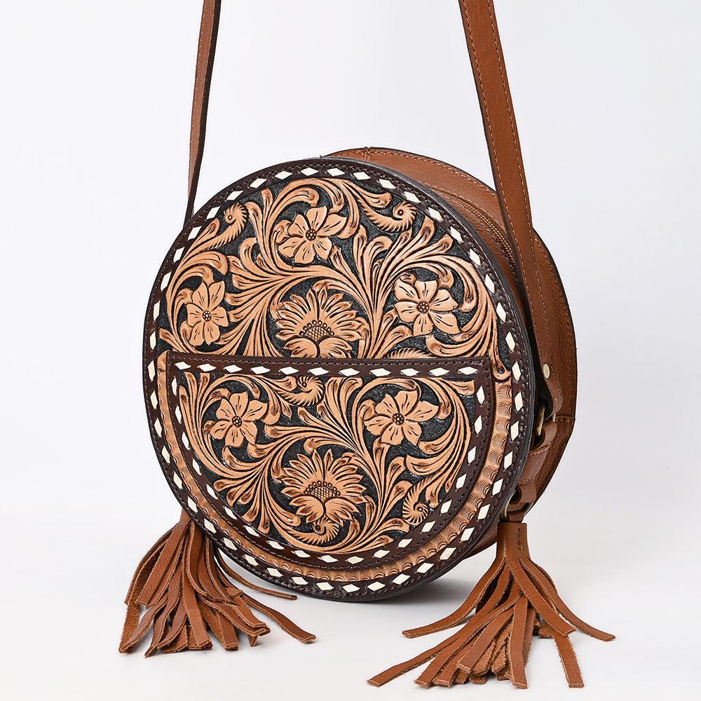 American Darling Canteen Beautifully Hand Tooled Genuine Leather