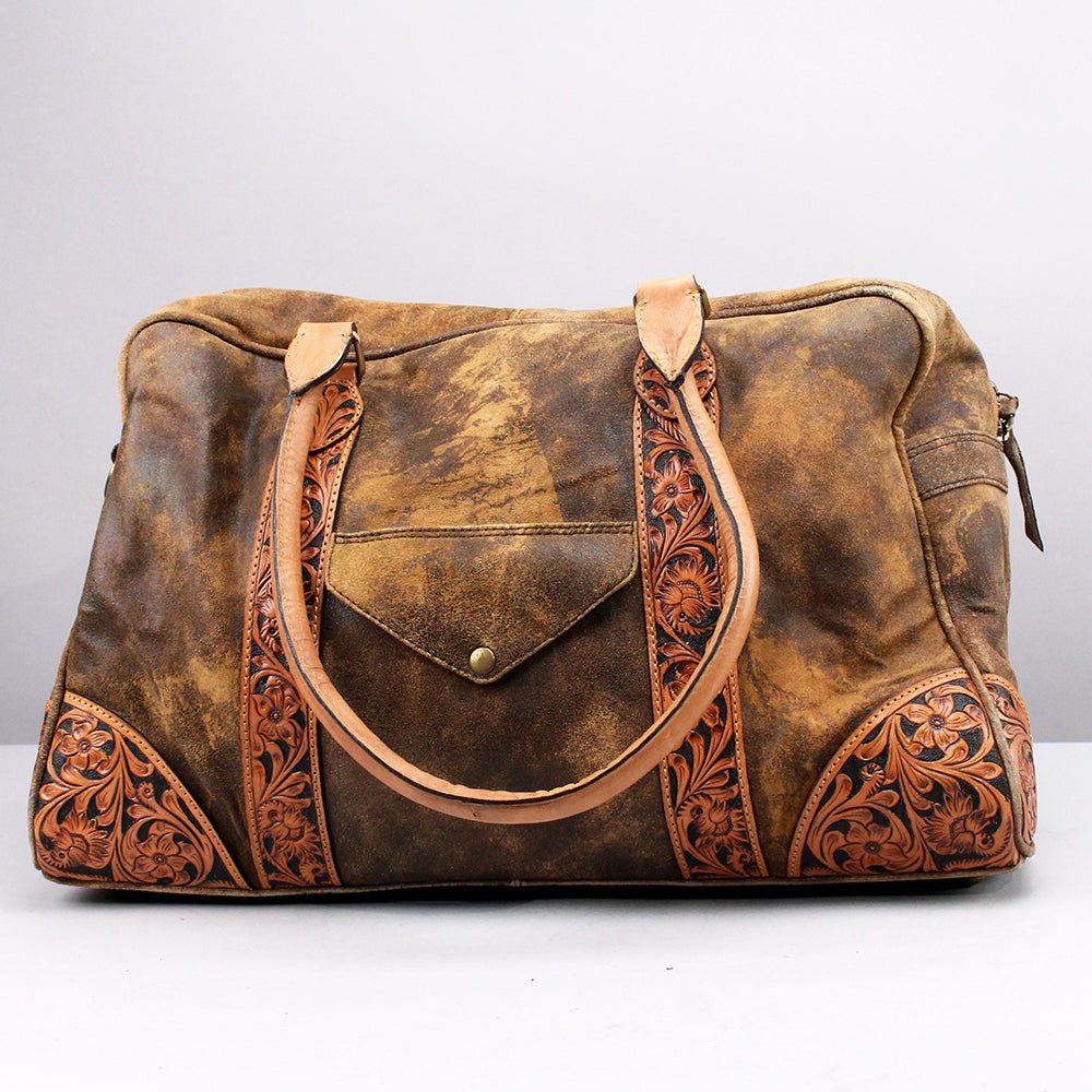 American Darling Hand-Tooled Genuine Leather Tote