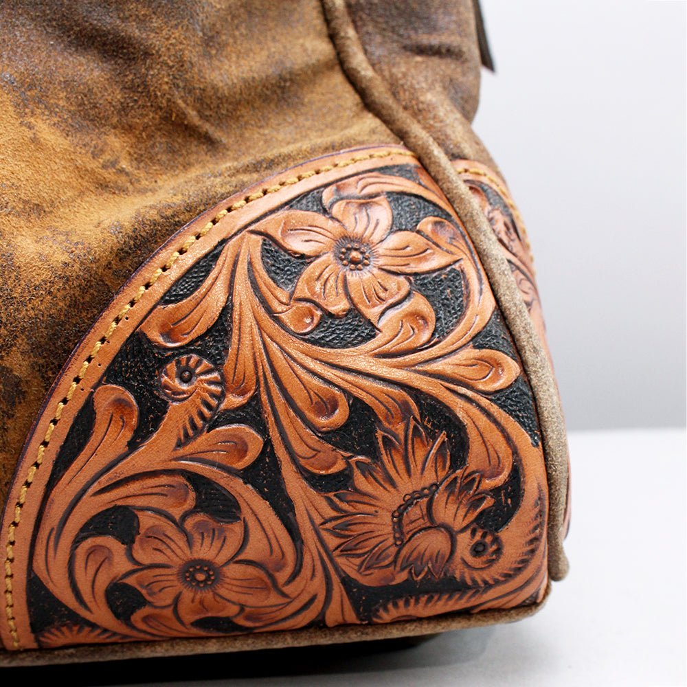 American Darling Hand-Tooled Genuine Leather Tote