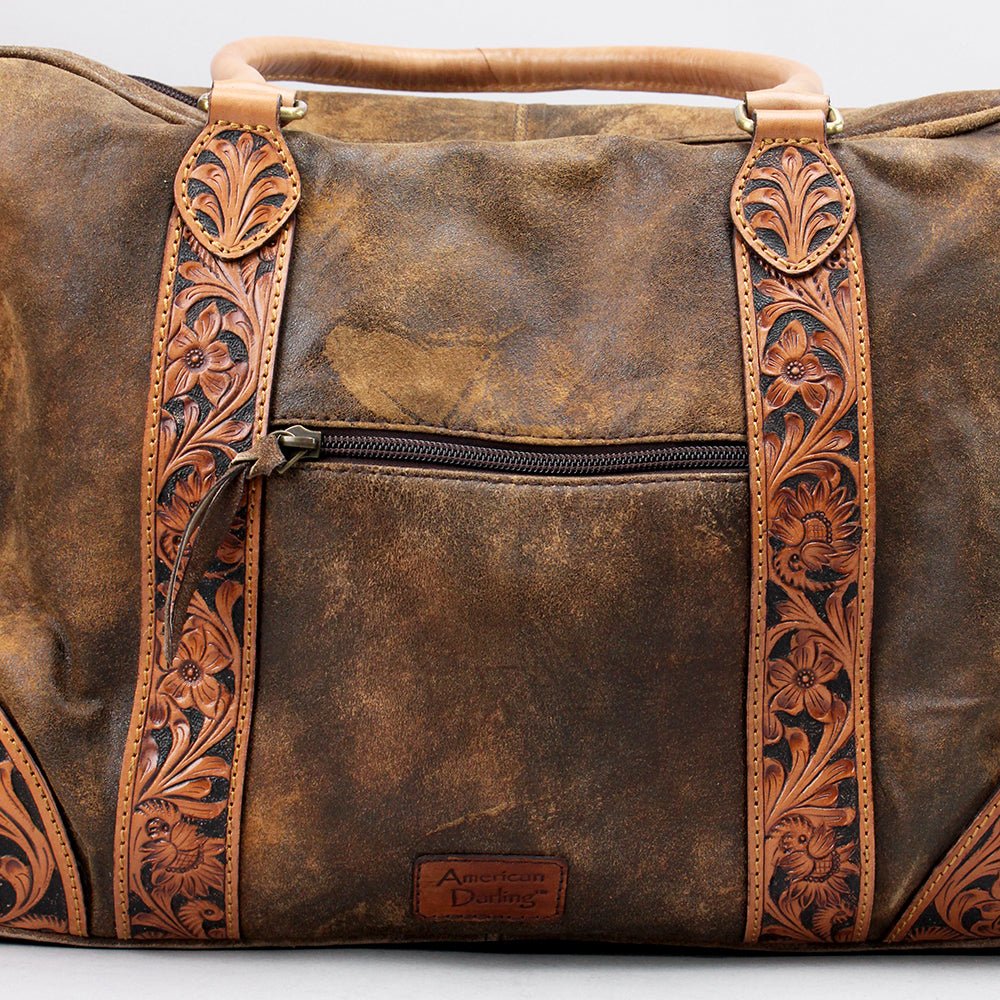 American Darling Hand-Tooled Genuine Leather Tote