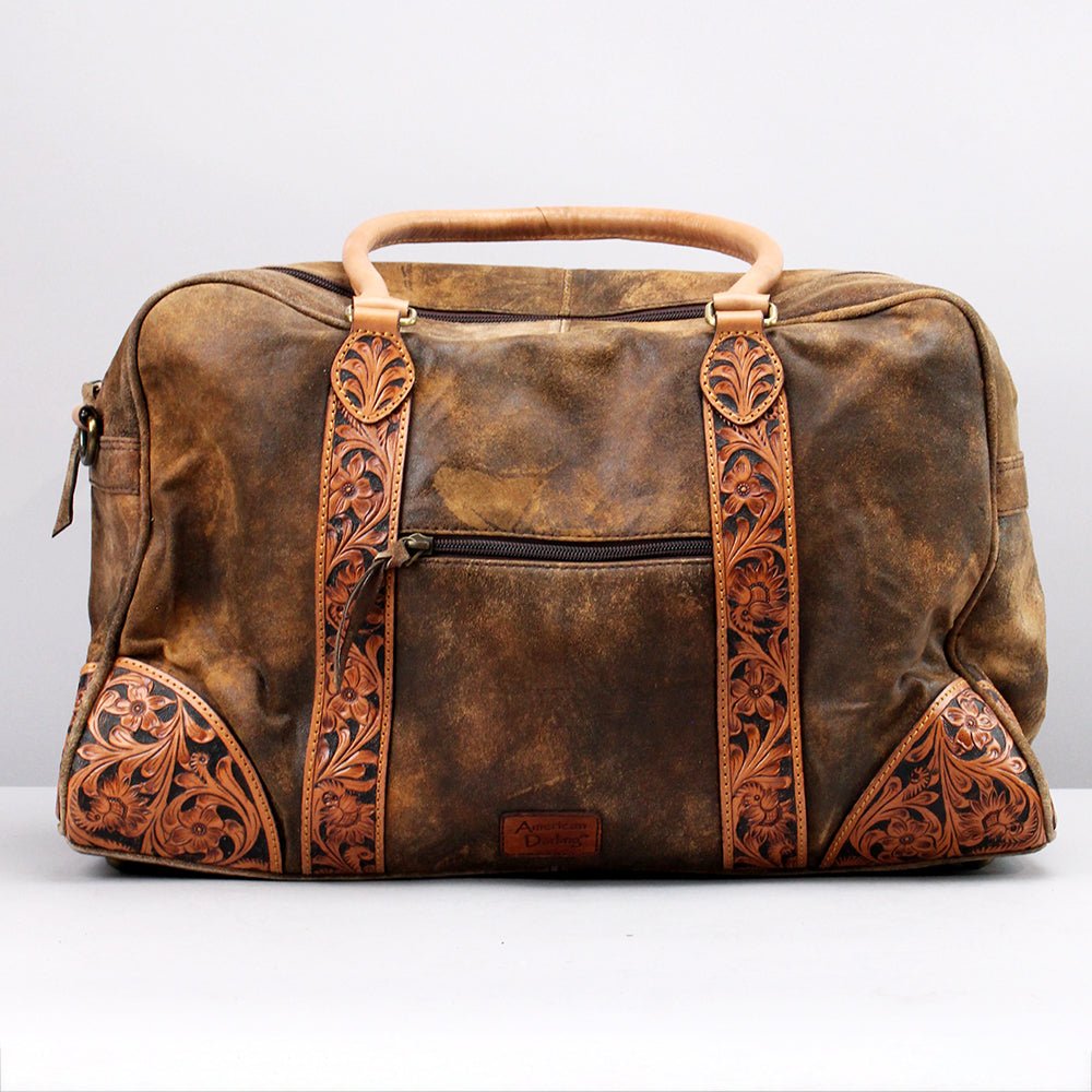 American Darling Hand-Tooled Genuine Leather Tote