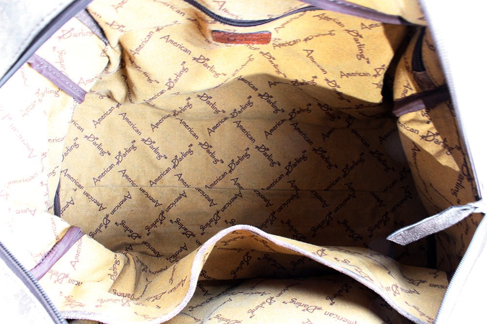 American Darling Hand-Tooled Genuine Leather Tote