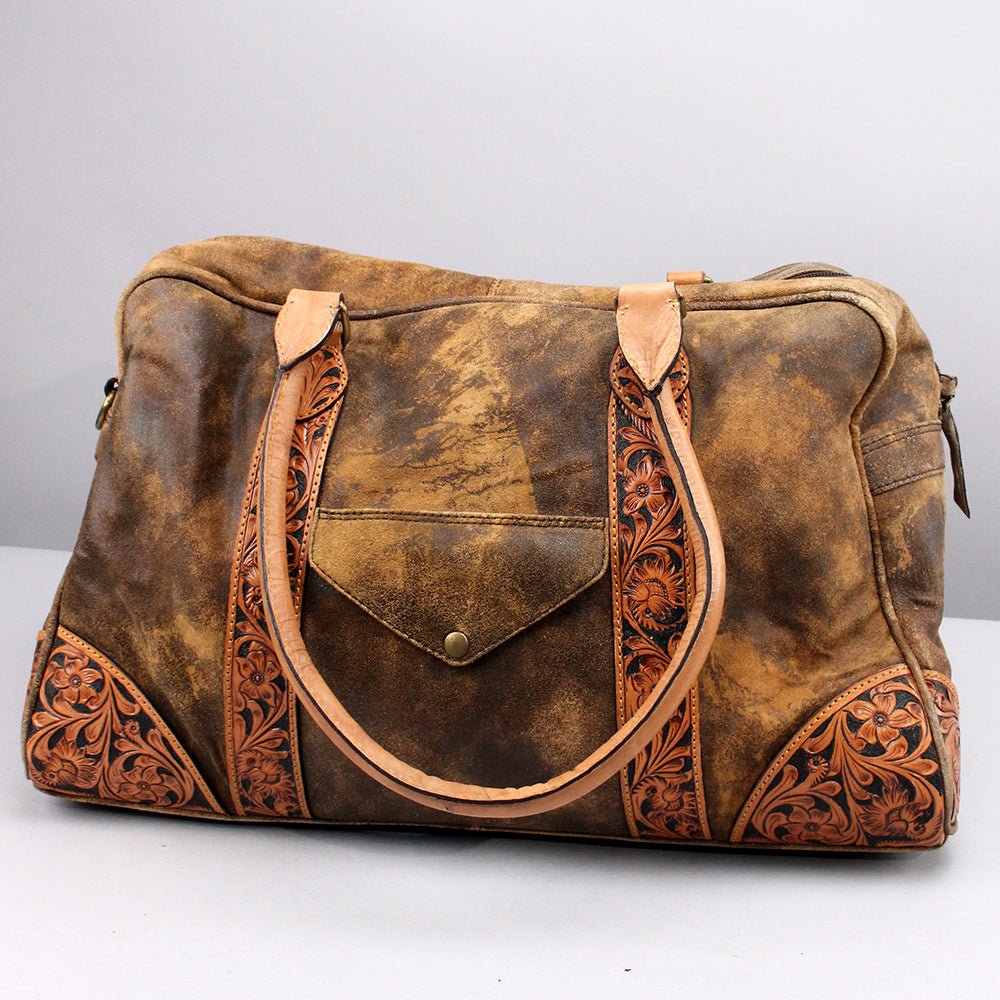 American Darling Hand-Tooled Genuine Leather Tote