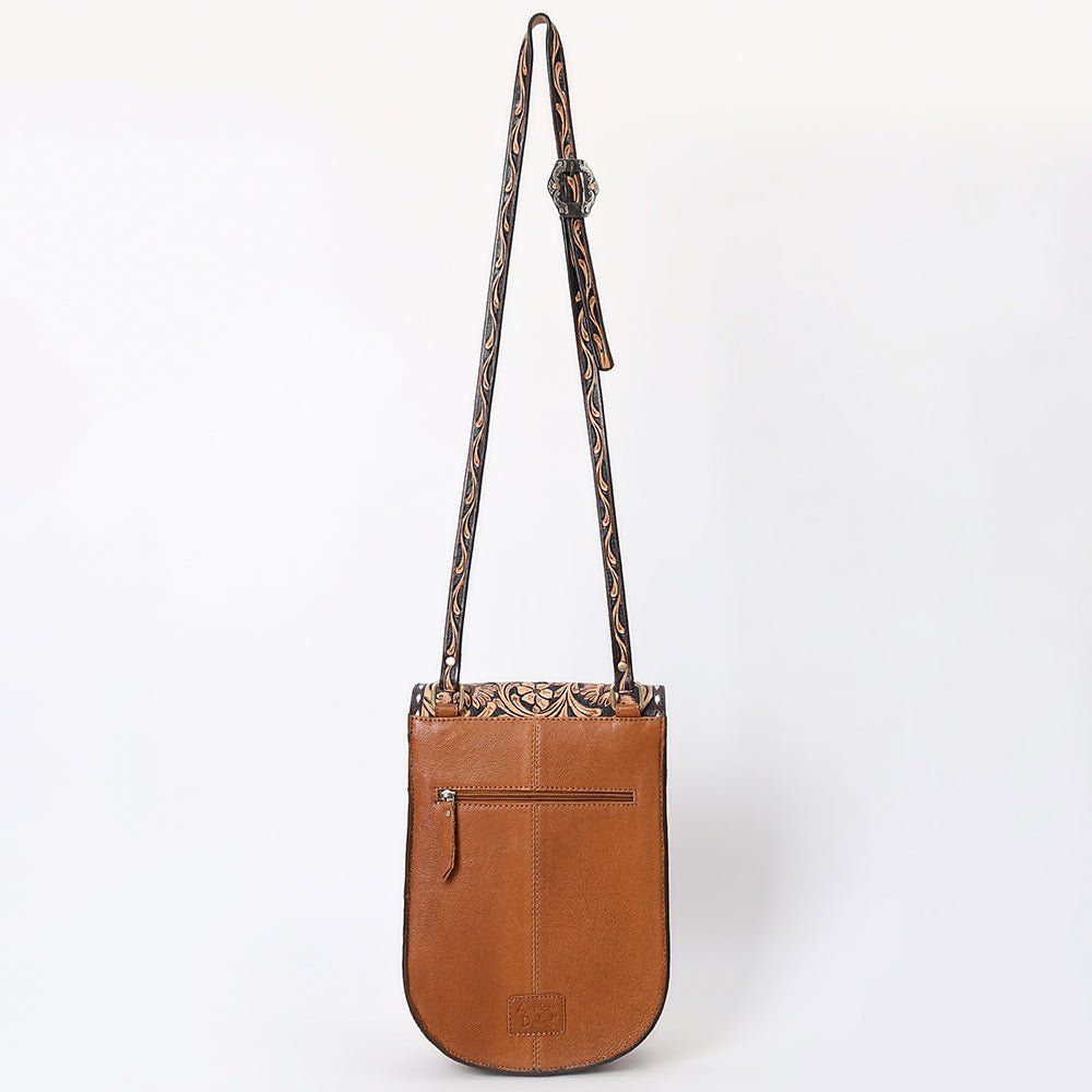 American Darling Hand-Tooled Genuine Leather Crossbody Bag