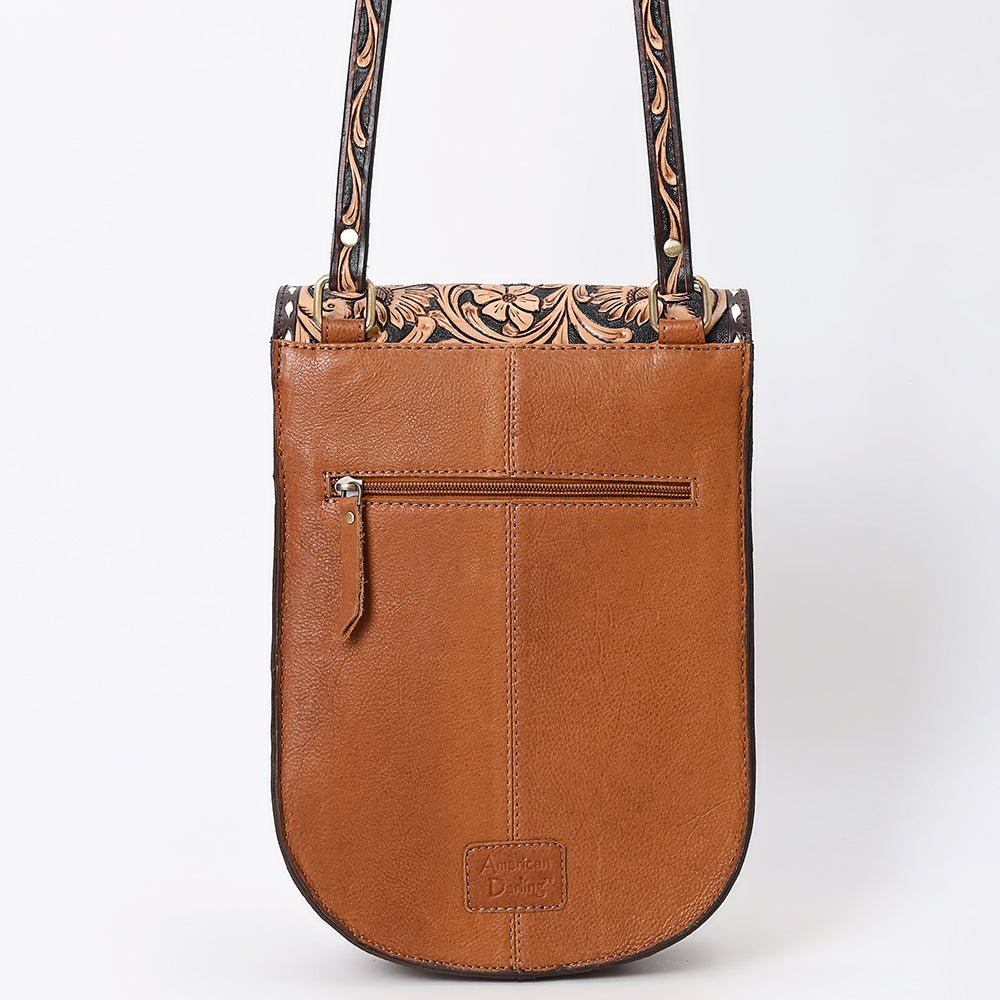 American Darling Hand-Tooled Genuine Leather Crossbody Bag