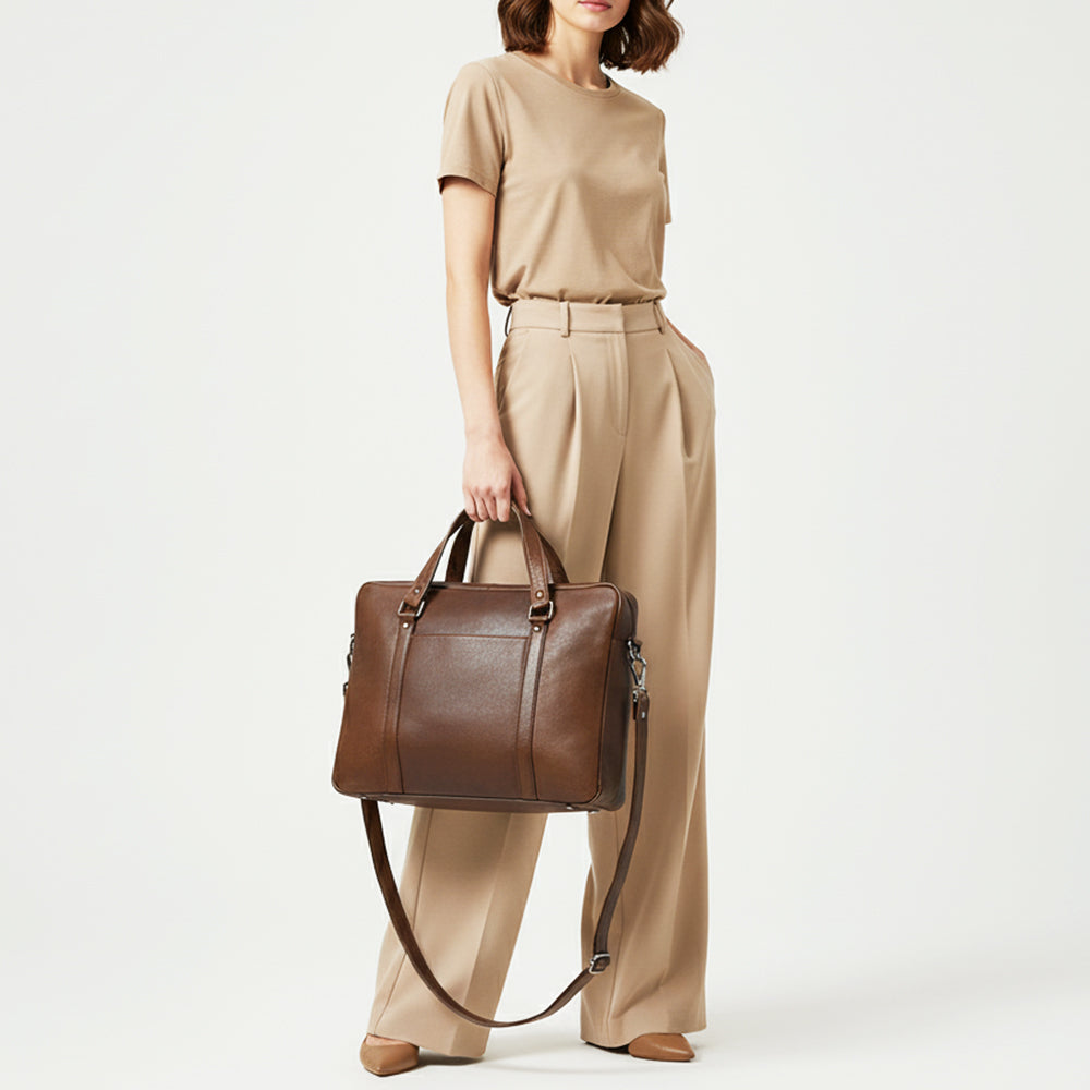 American Darling Briefcase Western Genuine Leather Handcrafted Messenger Laptop Bag with Detachable Shoulder Strap