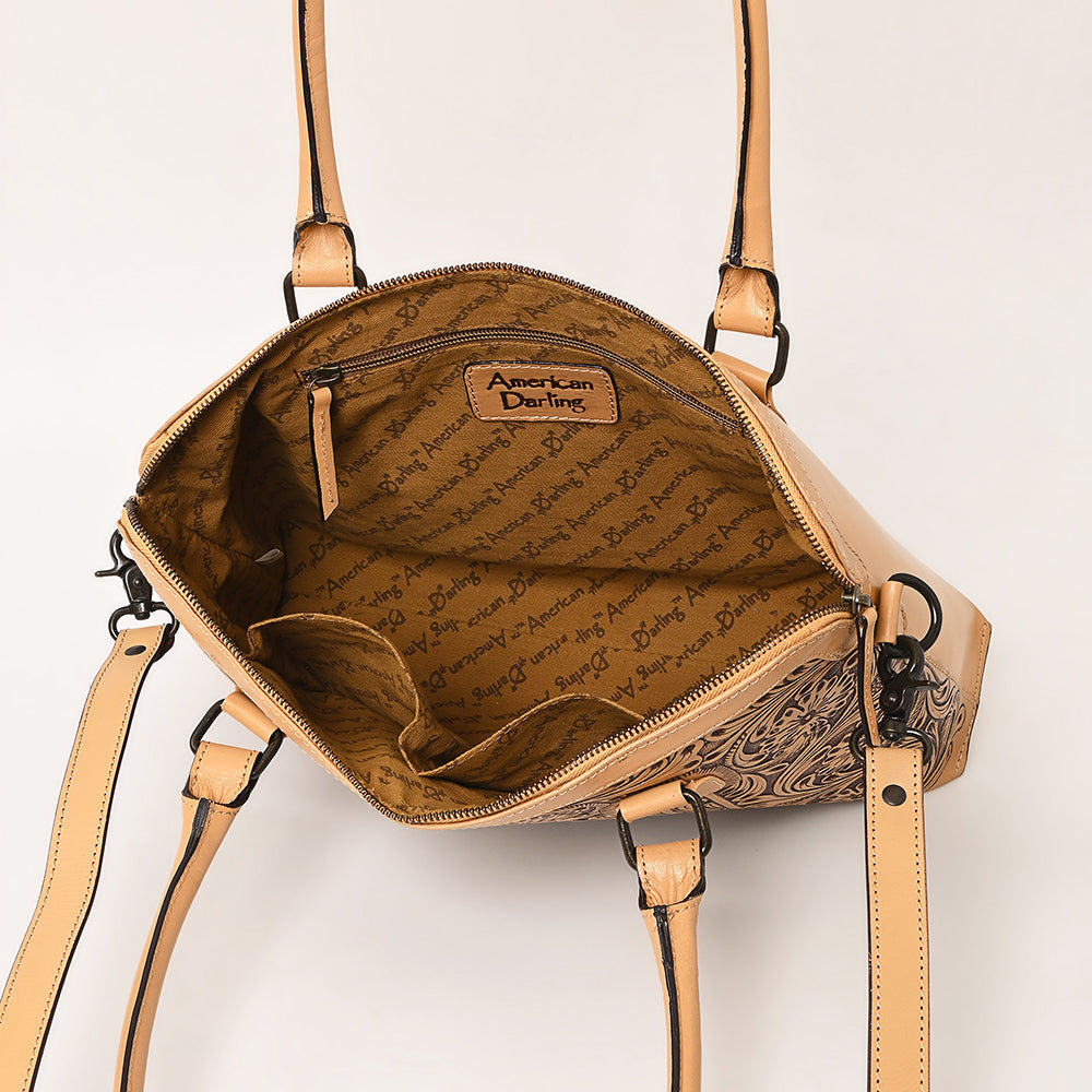 American Darling Hand-Tooled Genuine Leather Bag