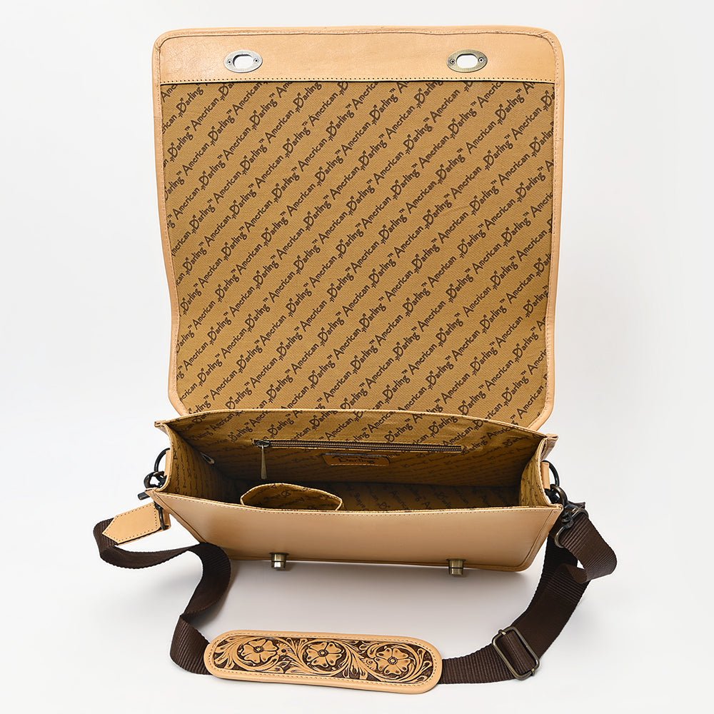 American Darling Hand-Tooled Genuine Leather Crossbody Bag