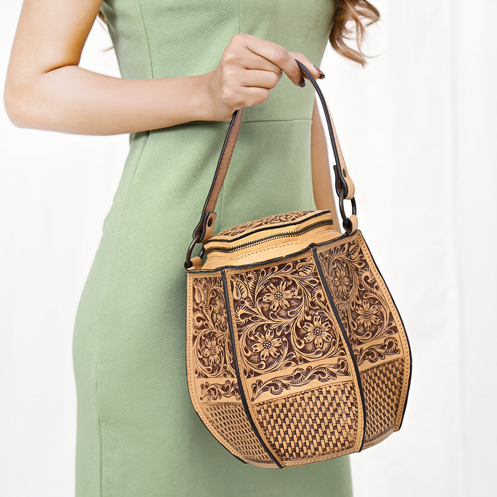 American Darling Hand-Tooled Genuine Leather Tote
